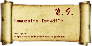 Mamuzsits István névjegykártya