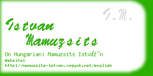 istvan mamuzsits business card